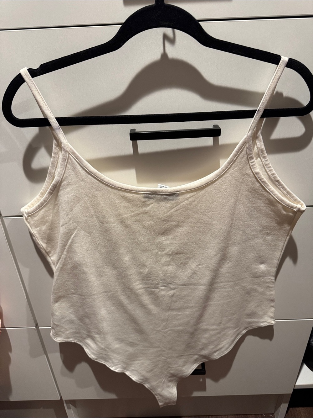 Forever 21 Cream Spaghetti Strap Bodysuit